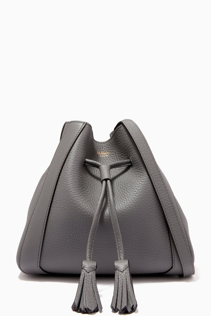 

Mini Millie Shoulder Bag in Heavy Grain Leather, Grey