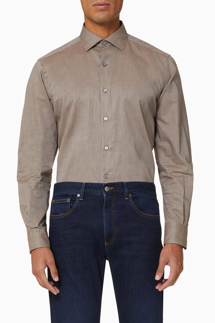 

Premium Cotton Shirt, Brown