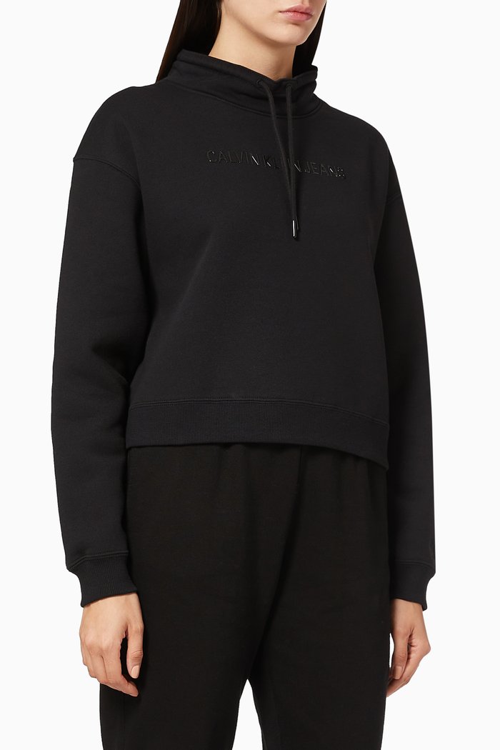CK Cotton-Blend Sweatshirt, Black