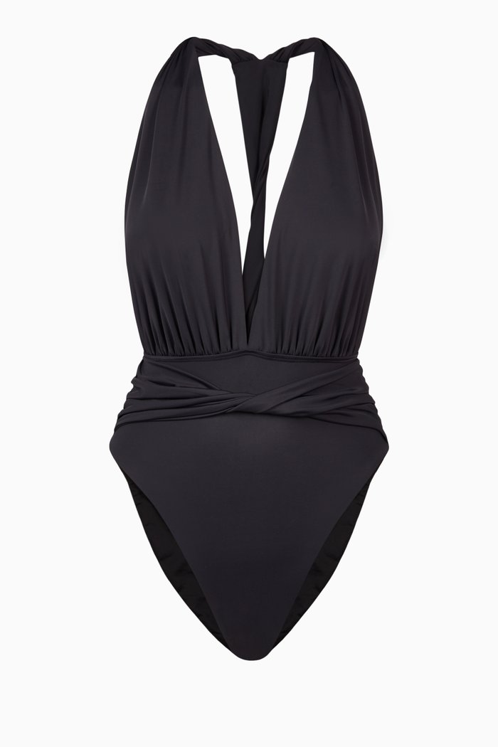 

Waist Cincher One-Piece Swimsuit, Black