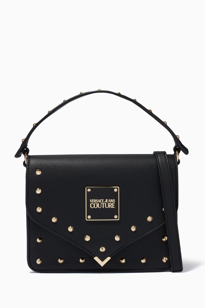 

Stud Revolution Handbag in Eco Leather, Black