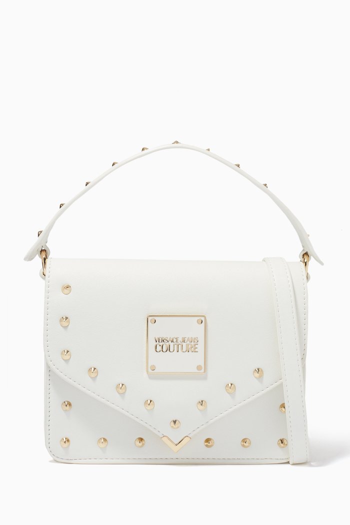 

Stud Revolution Handbag in Eco Leather, White