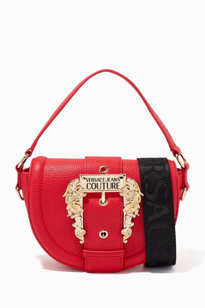 

Couture1 Hobo Bag in Grainy Faux Leather, Red