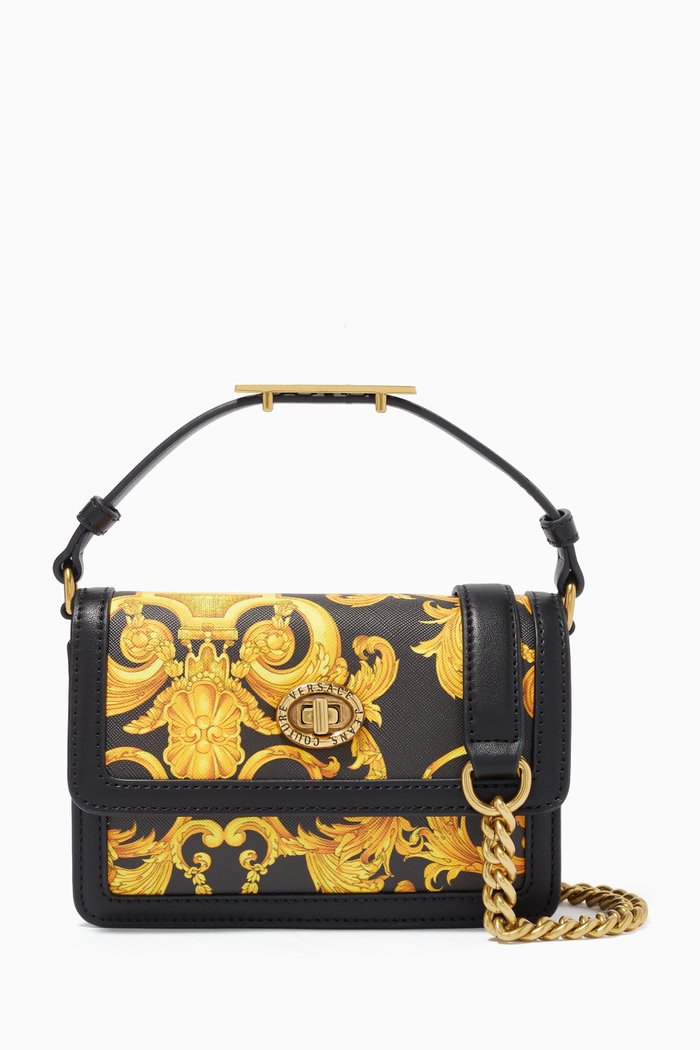 

Handbag in Logo Baroque Faux Leather, Yellow