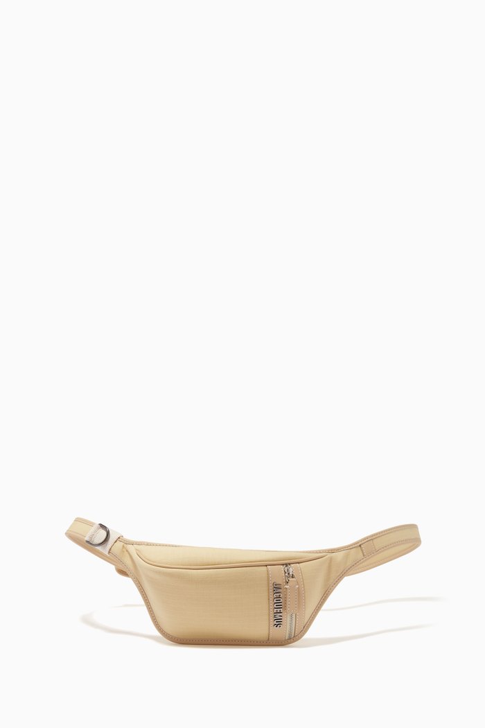 La Banane Zipped Bumbag in Cotton, Yellow