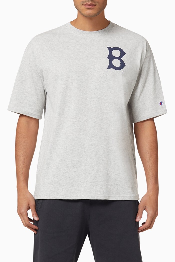 x MLB Boston Red Sox Oversized Cotton T-shirt, Grey
