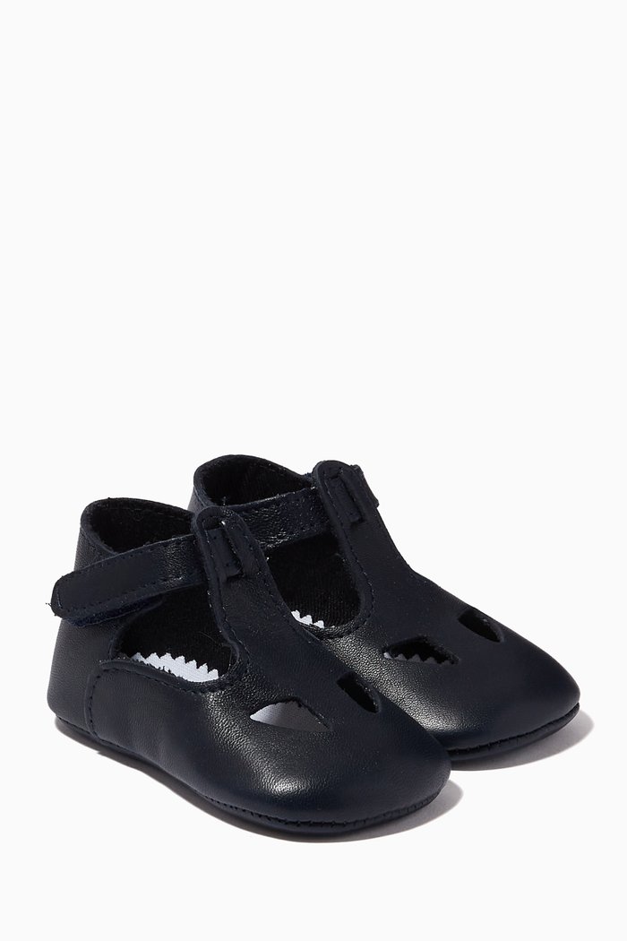 

Velcro Shoes in Leather, Blue