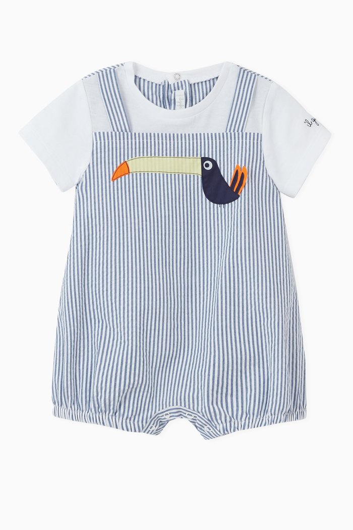 

Striped Romper, Blue