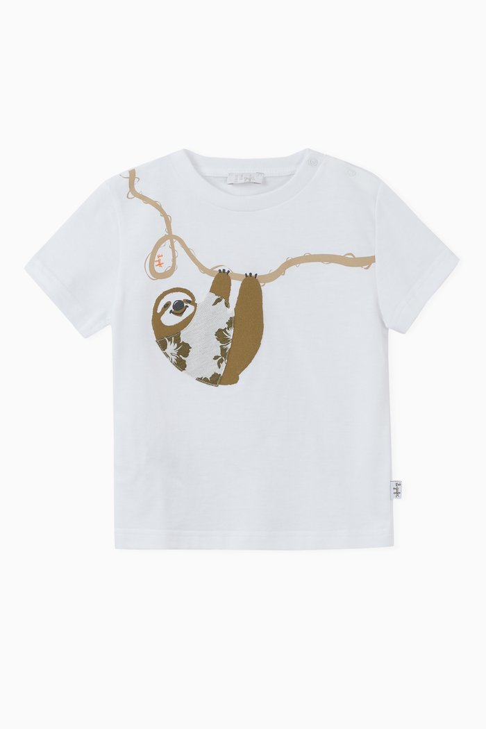 

Sloth Print T-Shirt, White