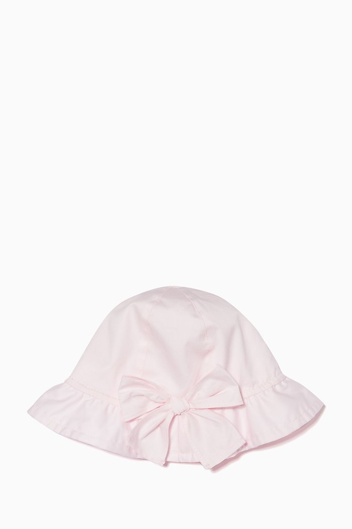 

Hat with Bow in Cotton, Pink