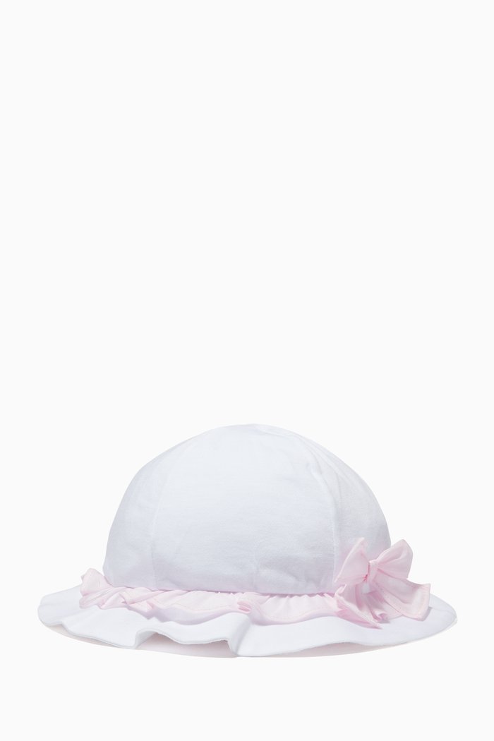 

Bow Bonnet in Cotton, White