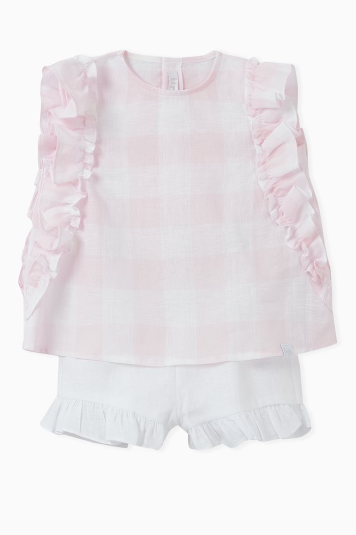 

Ruffled Top with Shorts, Pink