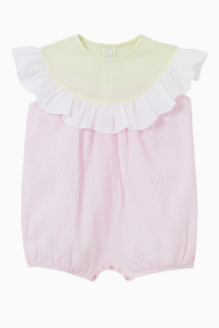 

Crinkled Crepe Romper, Pink