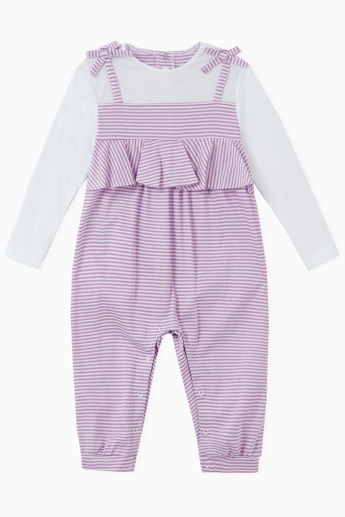 

Striped Romper, Purple