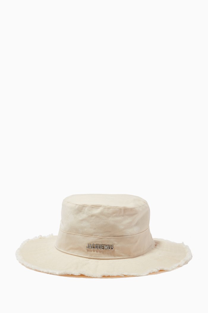 

Le Bob Artichaut Bucket Hat in Cotton, White