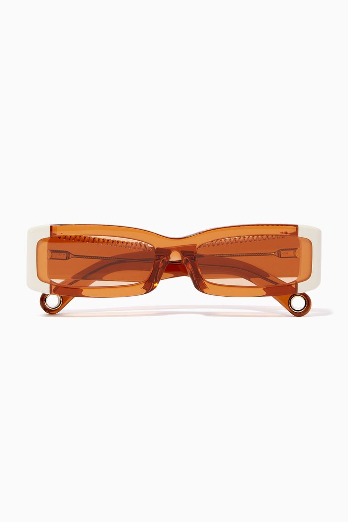 

Les Lunettes 97 Square Sunglasses in Acrylic, Orange