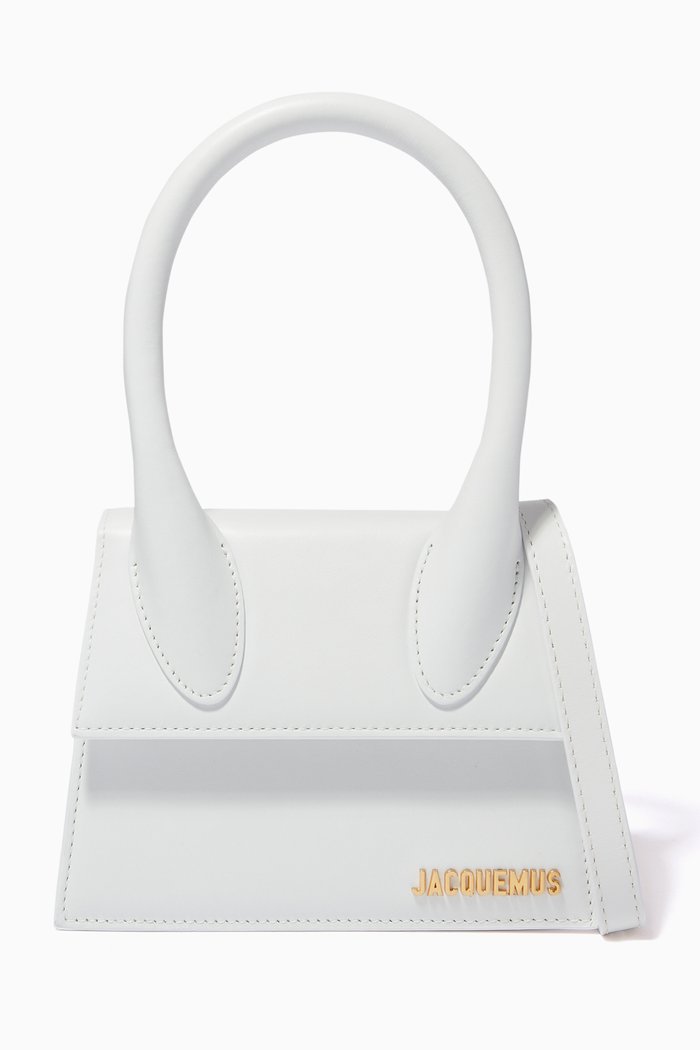 Le Chiquito Moyen Bag in Leather, White