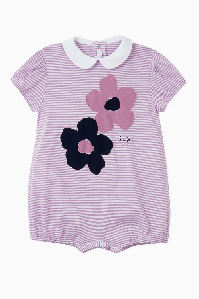 

Floral Print Romper, Purple