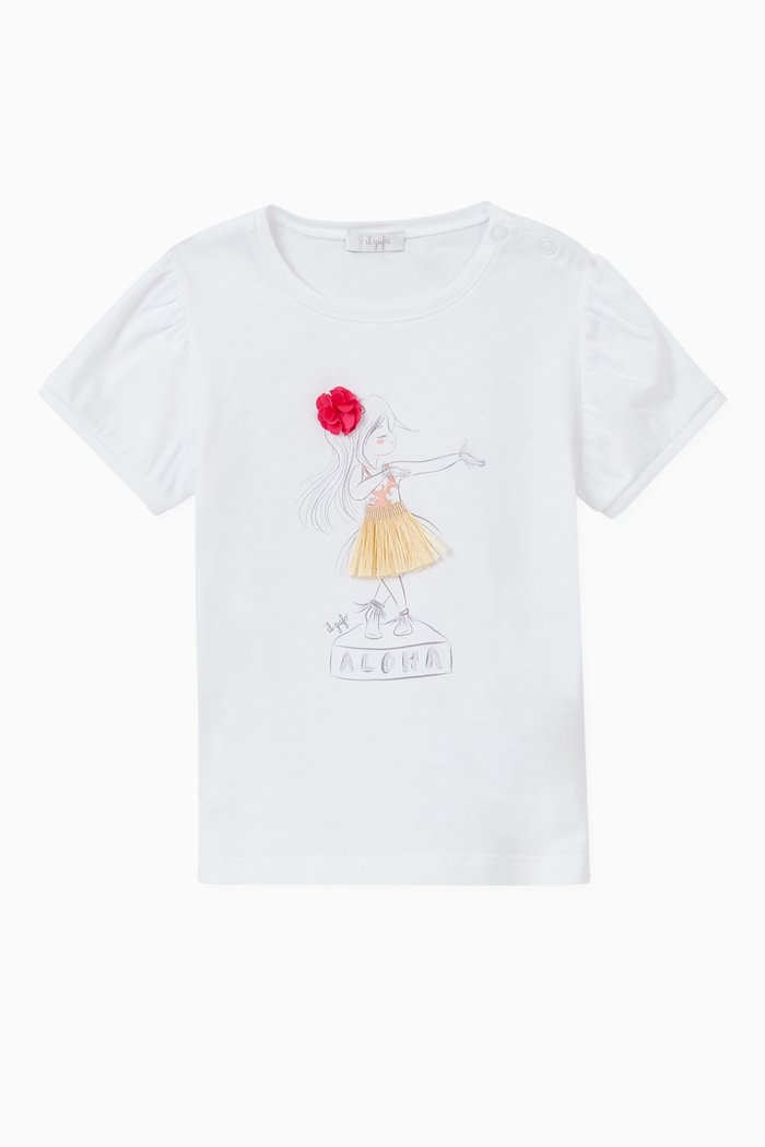 

Dancer Graphic Print Jersey T-Shirt, White