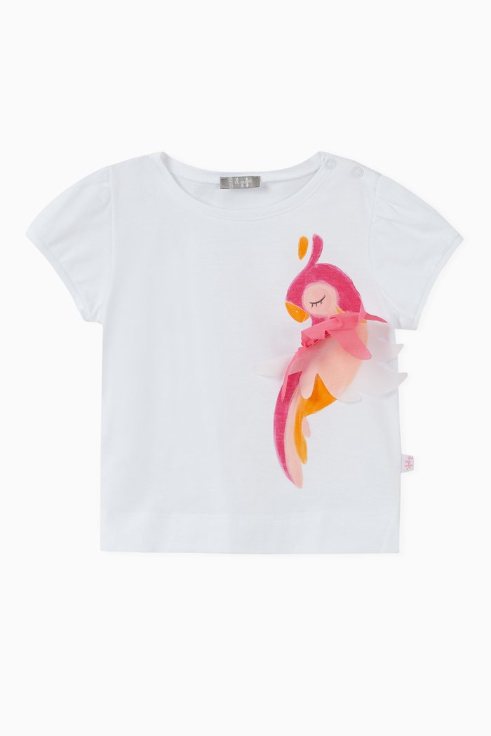 

Bird Appliqué T-Shirt, White
