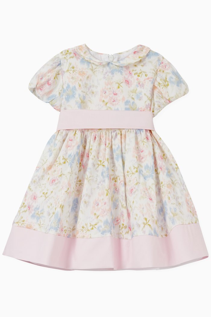 

Floral Printed Cotton Dress, Pink