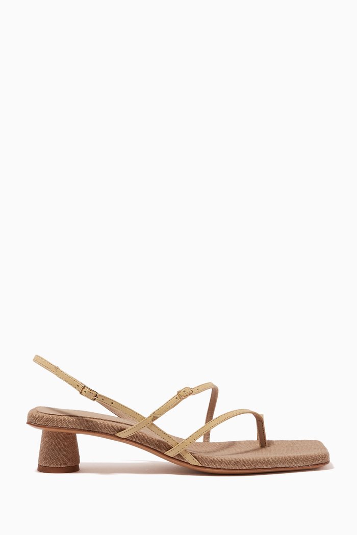 

Les Sandales Basgia in Leather, Neutral