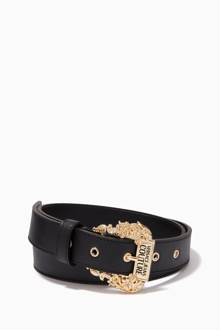 

Couture1 Thin Belt in Leather, Black