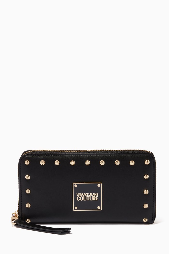 

Stud Revolution Continental Wallet in Eco Leather, Black