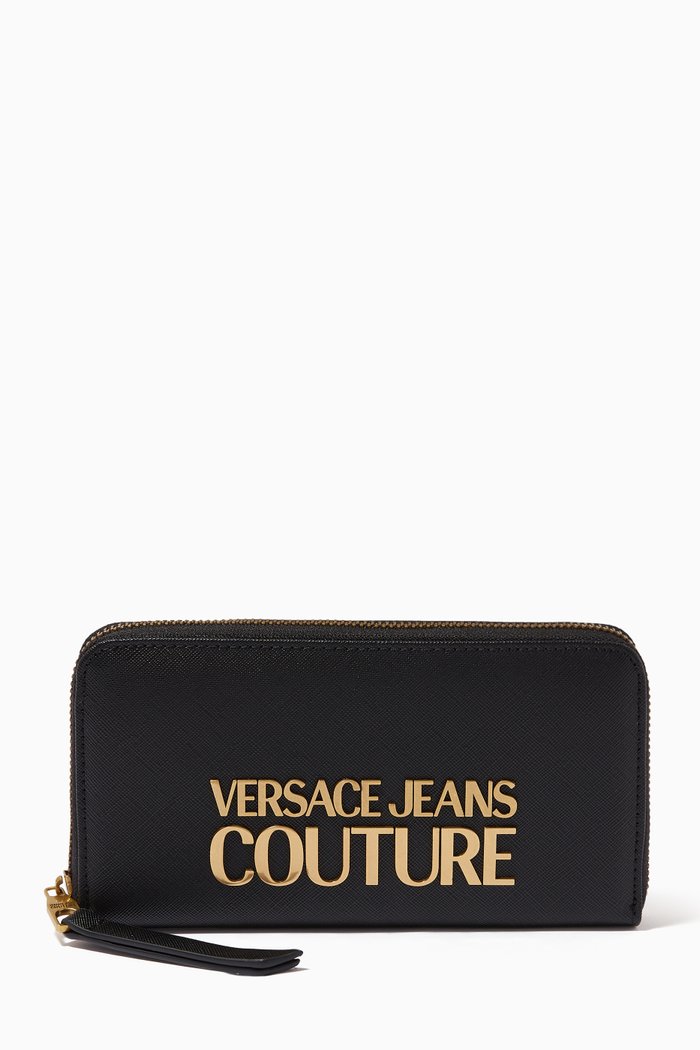 

Logo Continental Wallet in Faux Leather, Black