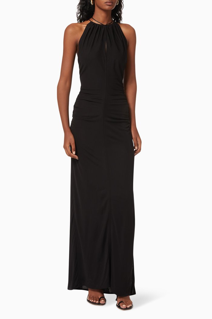 

Corset Jersey Dress, Black
