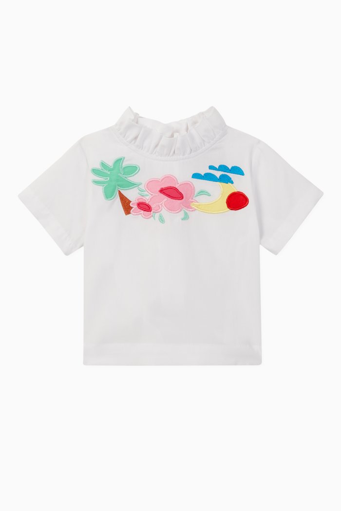 

Bree Floral Cotton Blouse, White