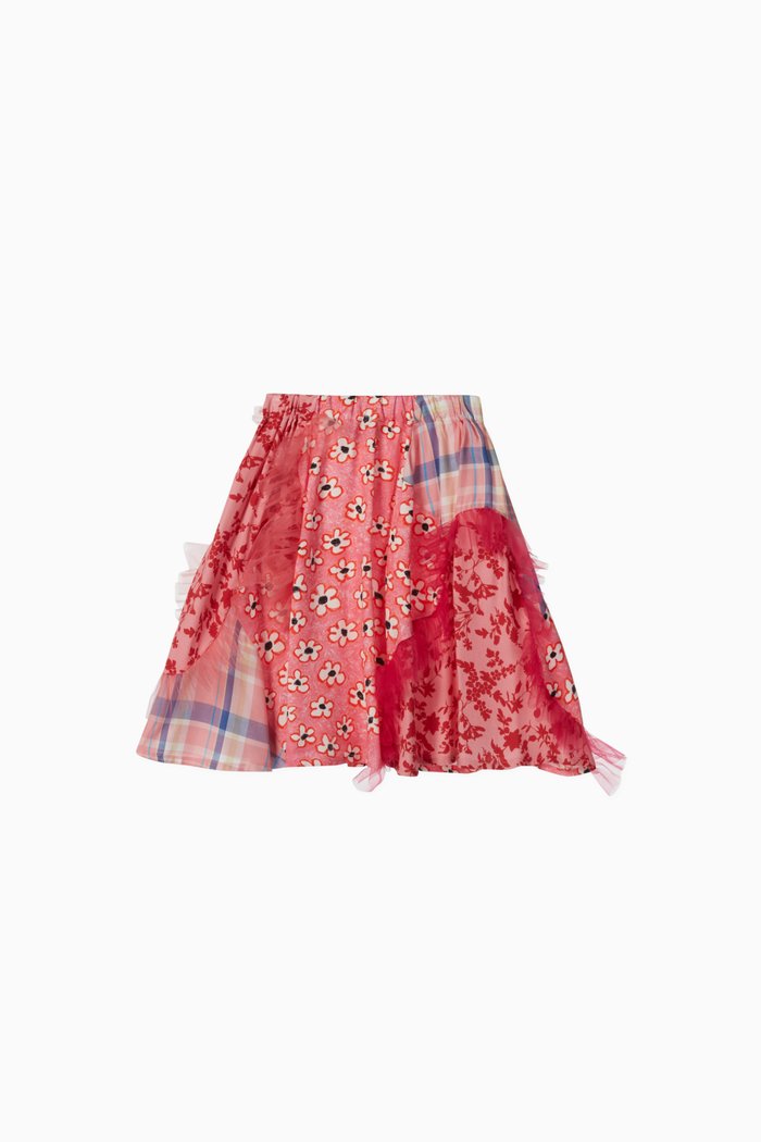 

Gypsy Ruffled Viscose Skirt, Pink