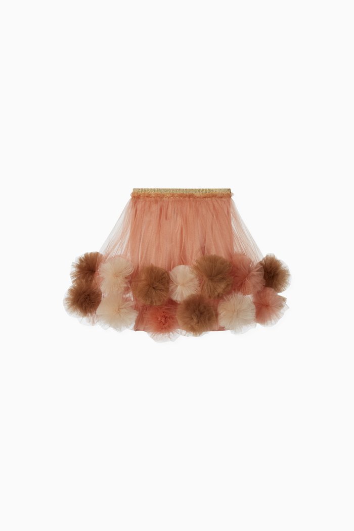 

Pom Pom Tulle Skirt, Gold
