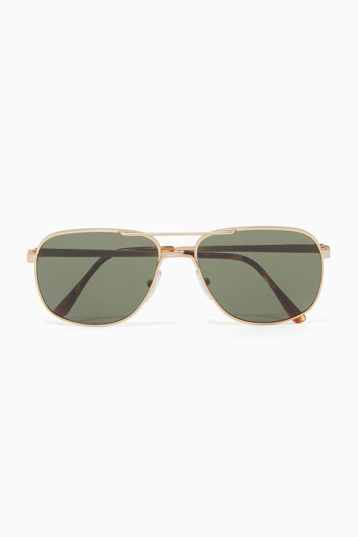 

Rift Aviator Sunglasses in Metal, Gold
