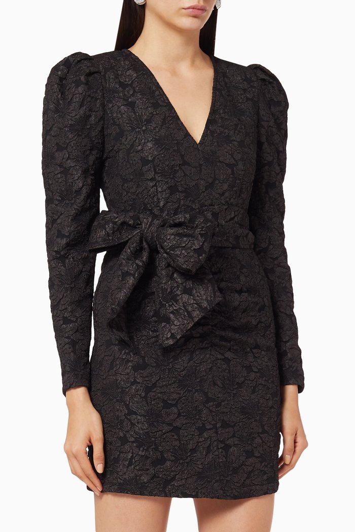 

Jacquard Bow Dress, Black