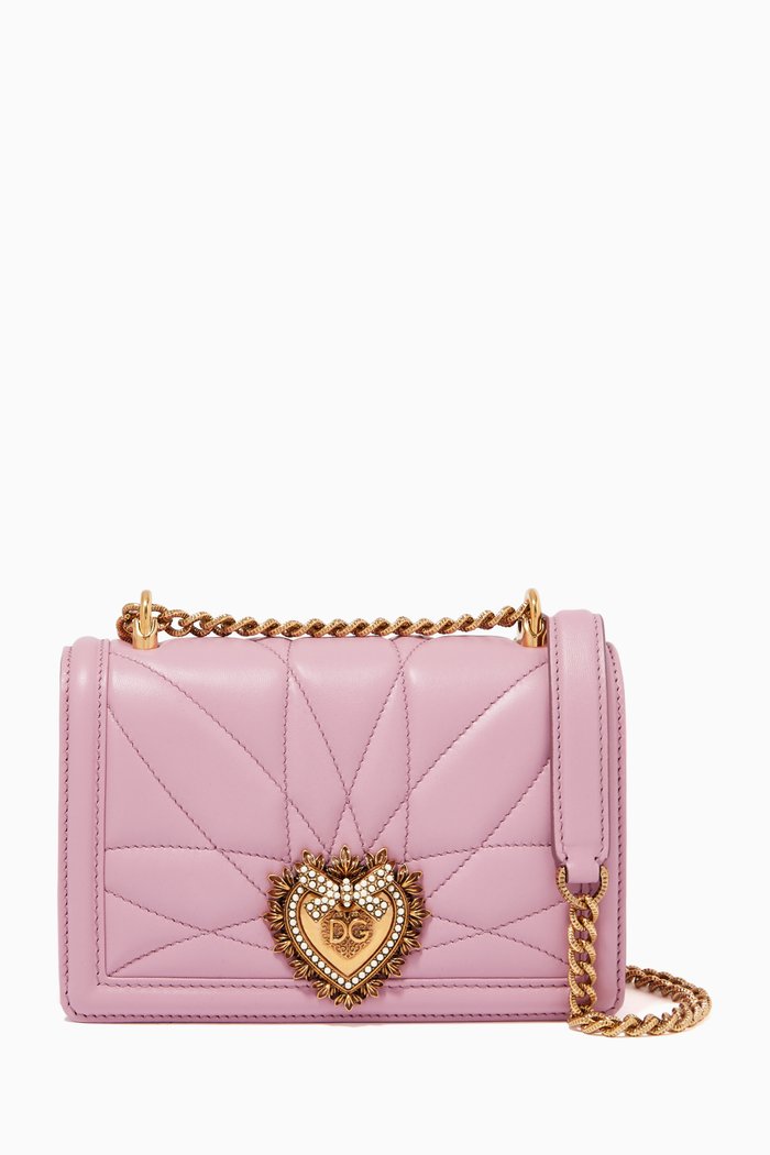 

Small Devotion Bag in Quilted Nappa, Pink