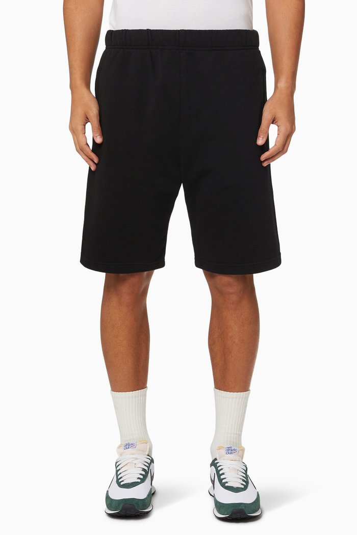 

Logo Patch Pocket Sweatshorts in Cotton, Black