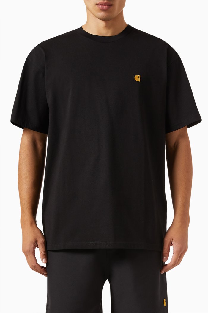 Chase T-shirt in Cotton, Black