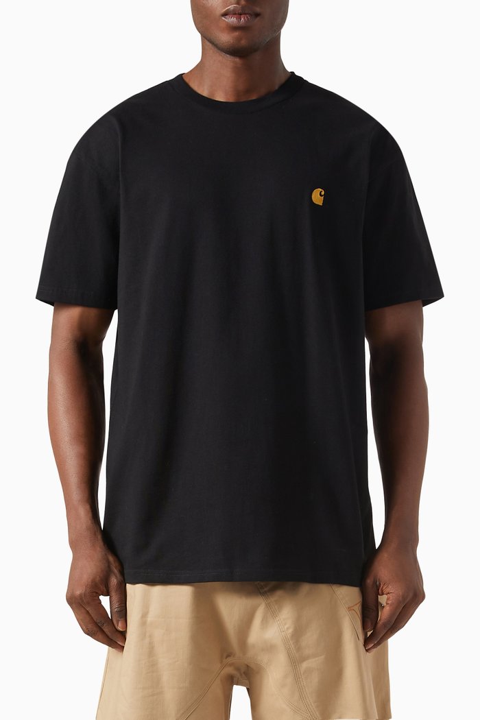 Chase T-shirt in Cotton, Black