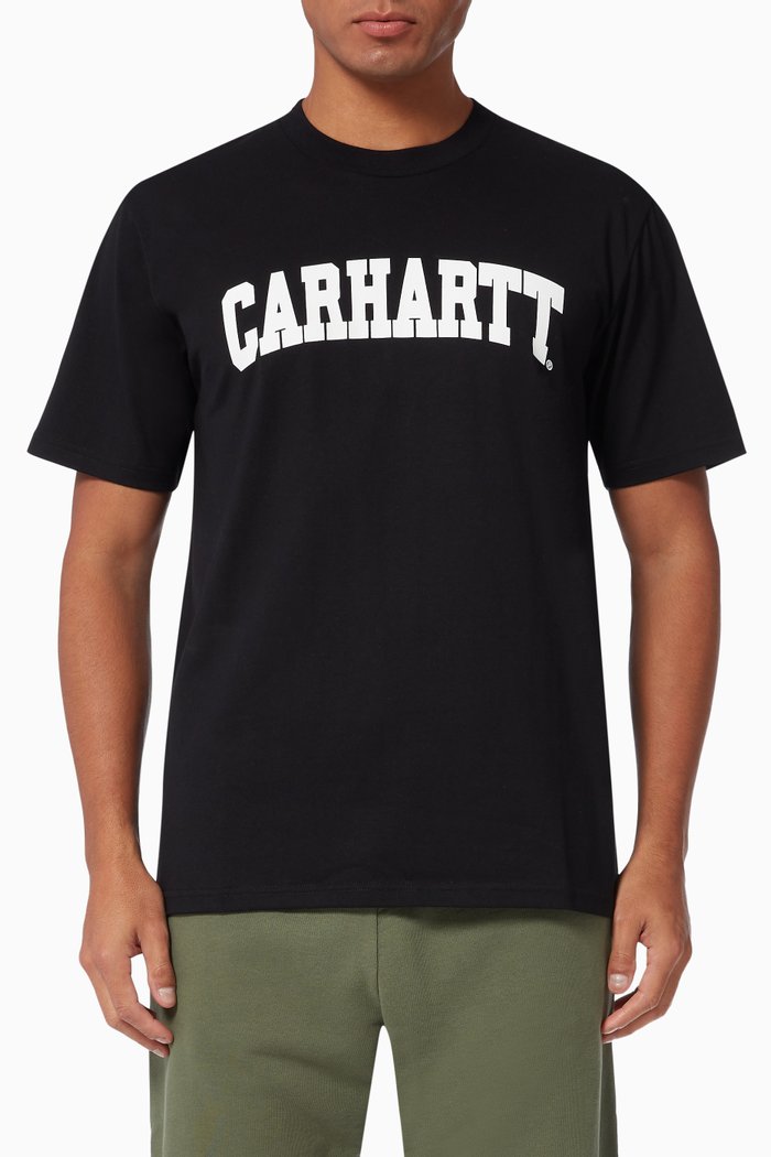 

University T-shirt in Cotton, Black