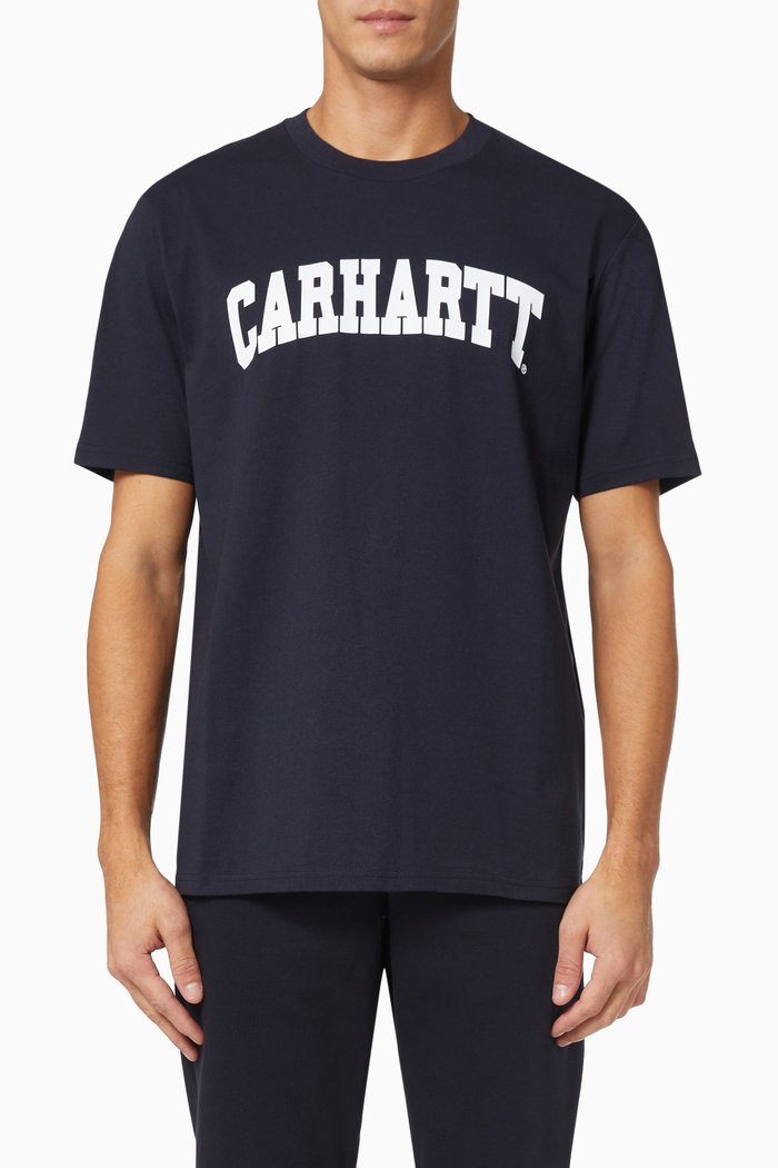 University T-shirt in Cotton, Blue