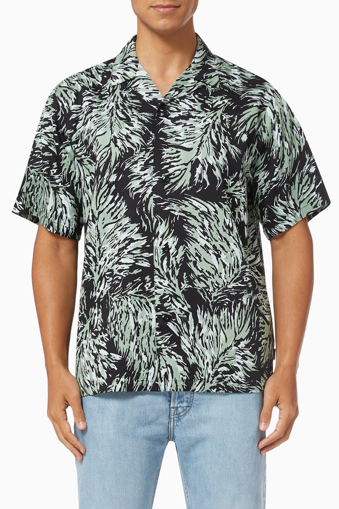 

Hinterland Shirt in Cotton Lyocell Sateen, Black