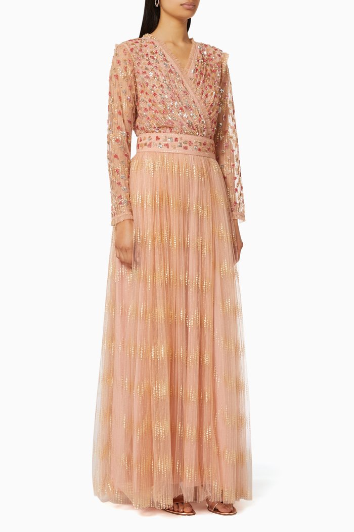 

Embellished French Tulle Dress, Pink