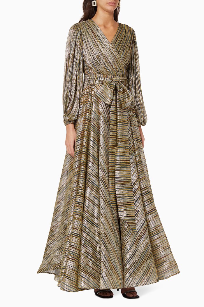 

Metallic Shimmer Dress, Yellow