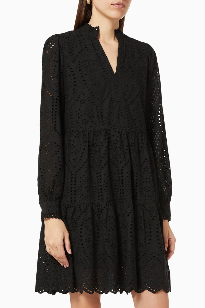 

Yasholi Dress in Organic Cotton, Black