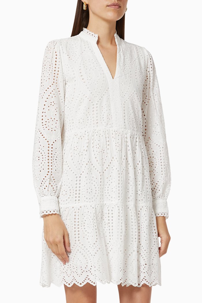 Yasholi Dress in Organic Cotton, White