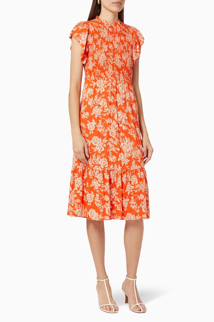 

Yasmanish Midi Dress, Orange