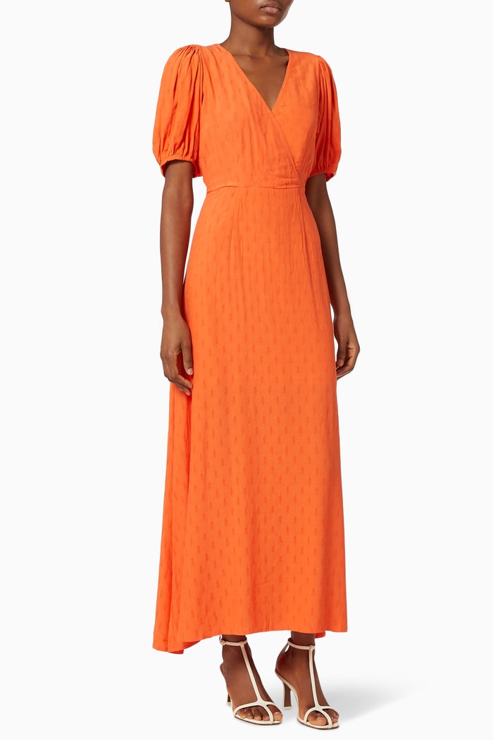 

Yasally Jacquard Dress, Orange