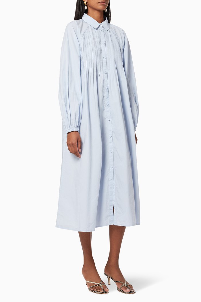 

Yastrio Organic Cotton Shirt Dress, Blue
