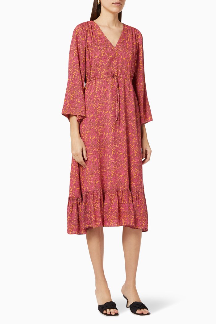 Yasrislo Flounce Dress, Pink